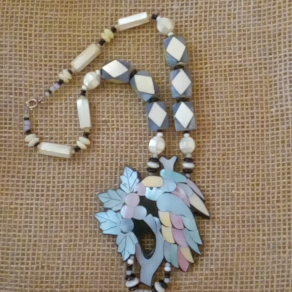 Lee Sands Mosaic tree necklace